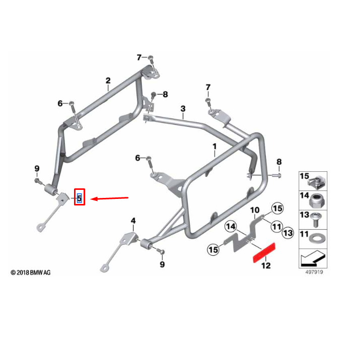 Suporte do Porta Bagagem Direito e Esquerdo BMW
