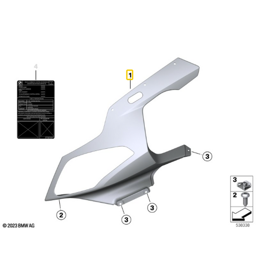 Parte Superior Esquerda Da Carenagem