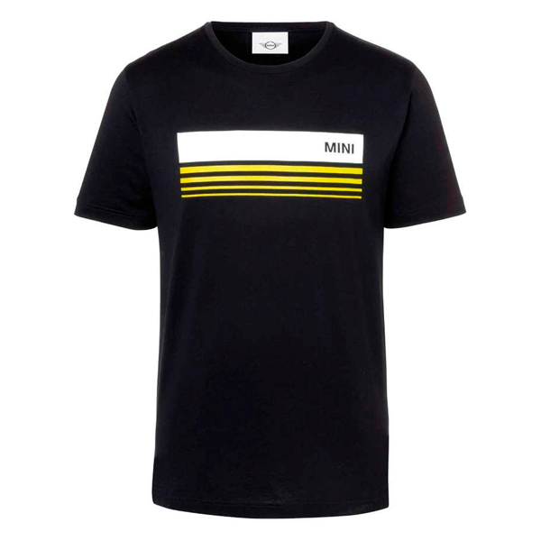 T-shirt MINI 3D Stripes Wordmark Masculina Preta