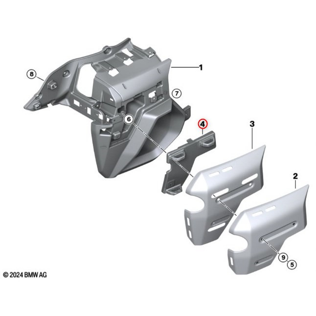 SUPORTE GUARNICAO DO RADIADOR ESQ