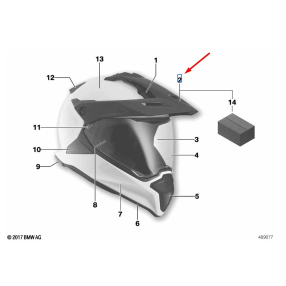 PALA PARA CAPACETE GS CARBON