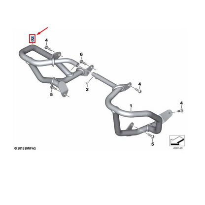 Aro de Proteção do Motor Direito BMW F 750 GS / F 800 GS / F 850 GS / F 900 GS