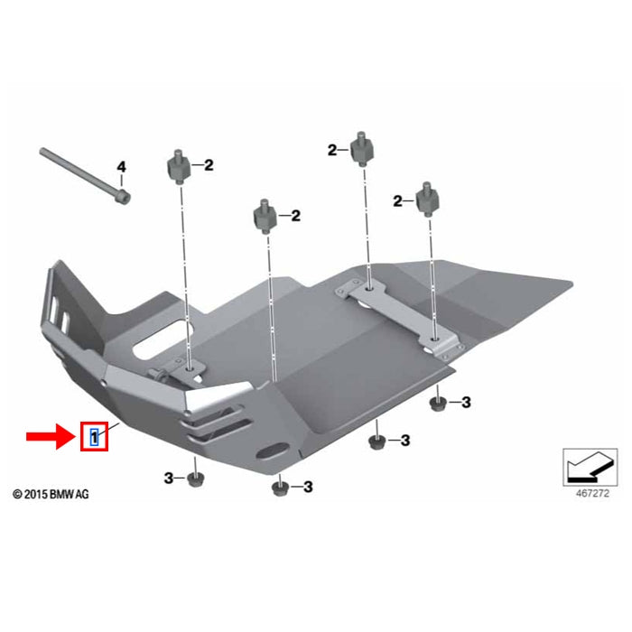Protetor do motor de alumínio BMW Motorrad - vista 3 - peça 71607702951